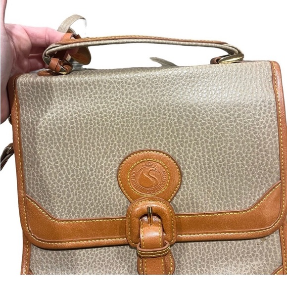 Vintage Style Surry Two Tone Faux Leather Flap Shoulder Cross Body Bag - Picture 2 of 8